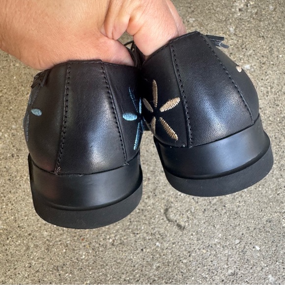 Camper twins black formal floral brogues embroidered lace up shoes women’s SZ 40 - Picture 5 of 11